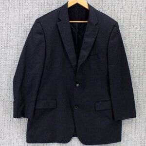 Boss Hugo Boss Blazer Mens Size 44R Dark Gray Two Button Front Lined Super 110